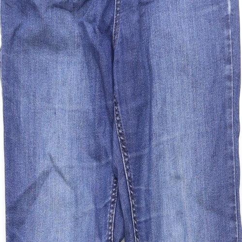 H&M Womens Blue Cotton Straight Jeans Size 8 Regular