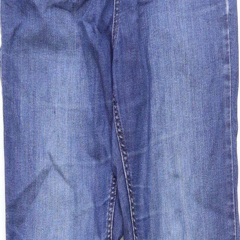 H&M Womens Blue Cotton Straight Jeans Size 8 Regular