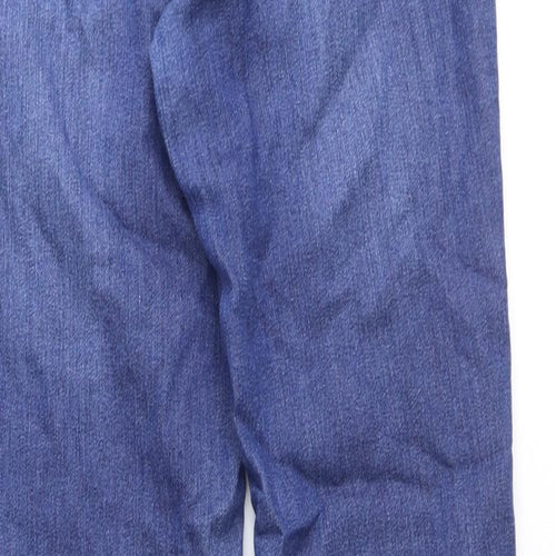 H&M Womens Blue Cotton Straight Jeans Size 8 Regular