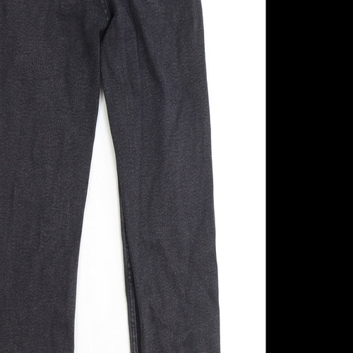 Astradivarius Womens Black Cotton Straight Jeans Size 6 Regular Zip