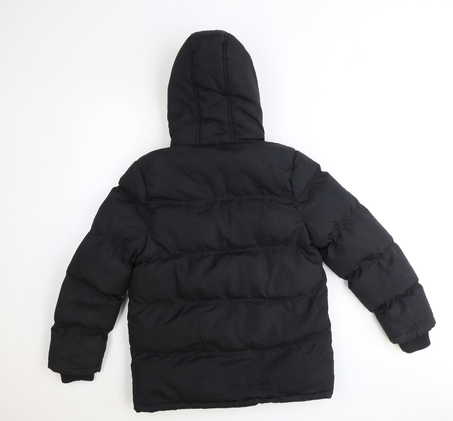 SoulCal&Co Boys Black Puffer Jacket Jacket Size 13 Years Zip