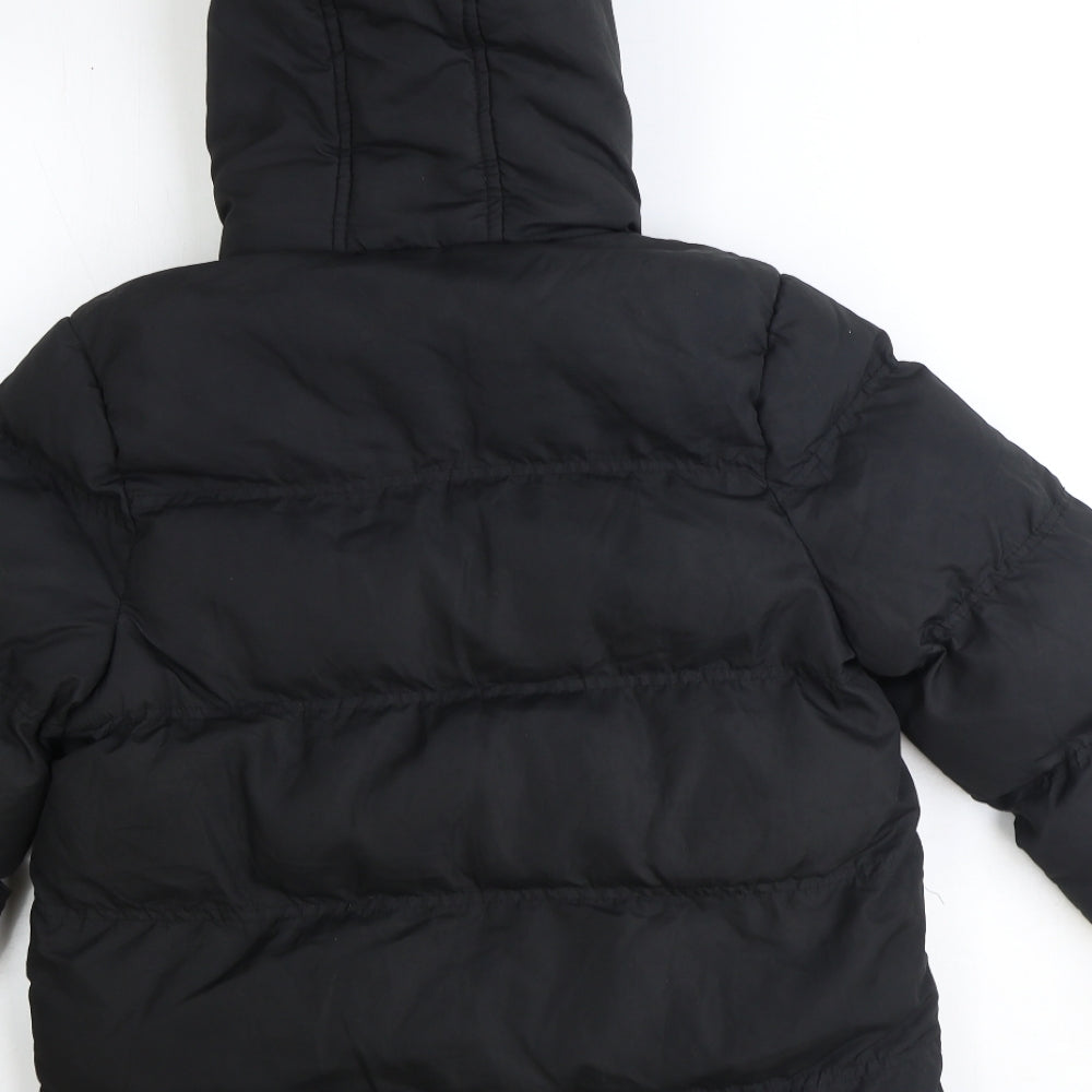 SoulCal&Co Boys Black Puffer Jacket Jacket Size 13 Years Zip
