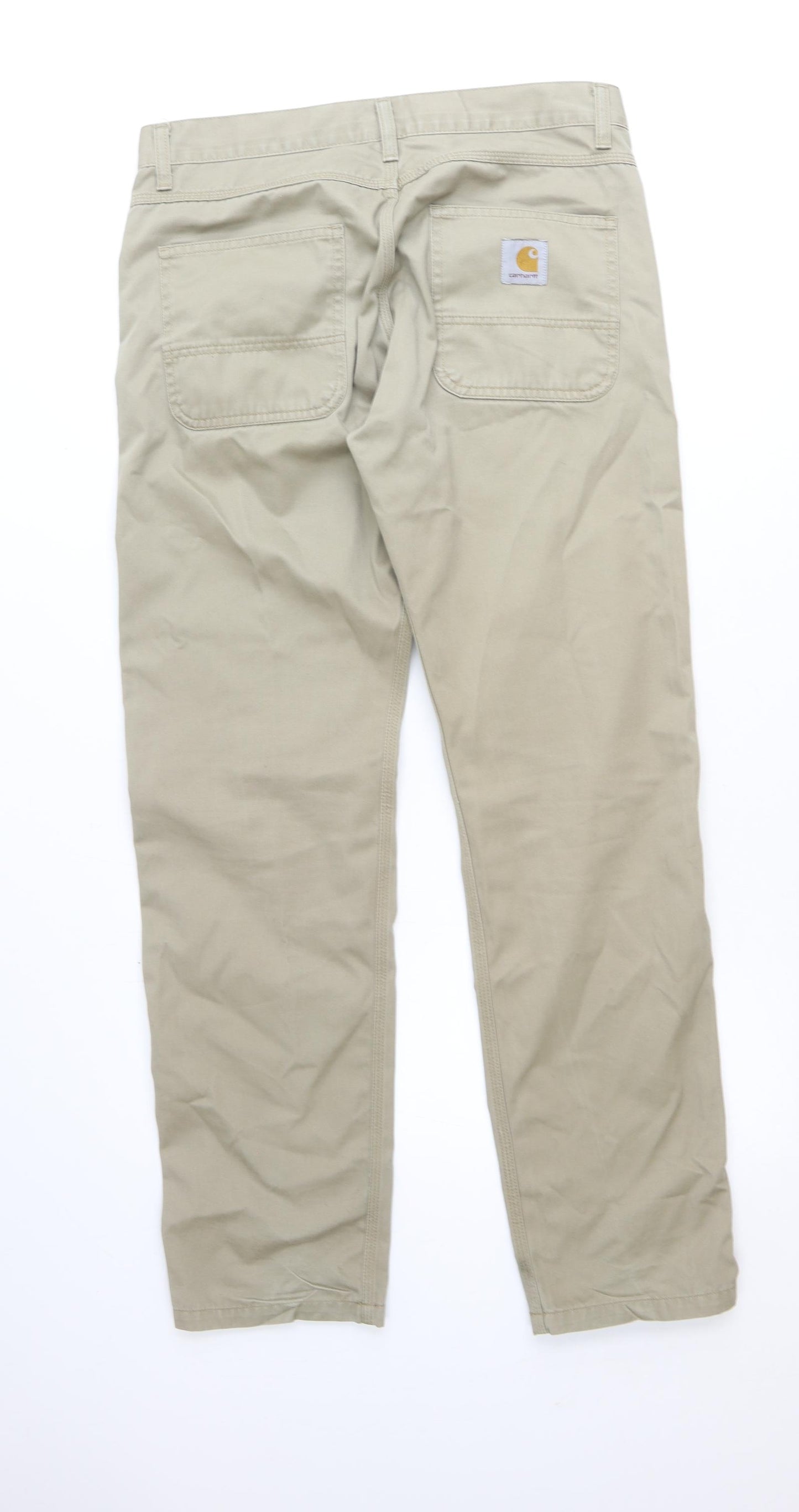 Carhartt Mens Beige Polyester Trousers Size 32 in Regular Zip