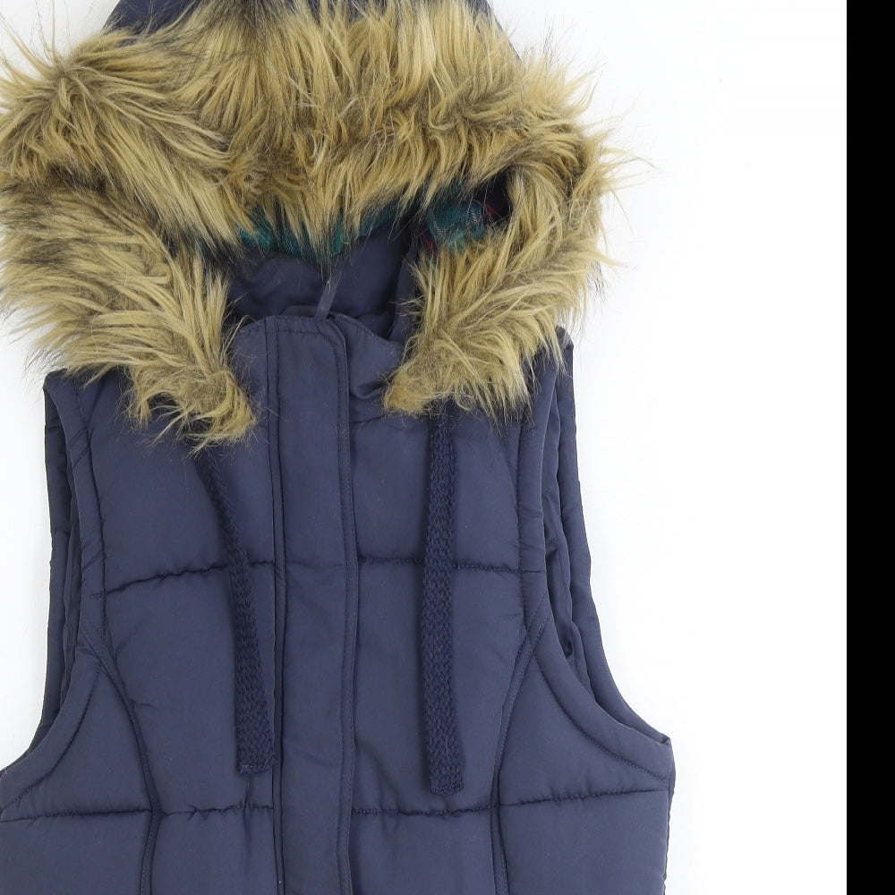 George Womens Blue Gilet Jacket Size 10 Zip