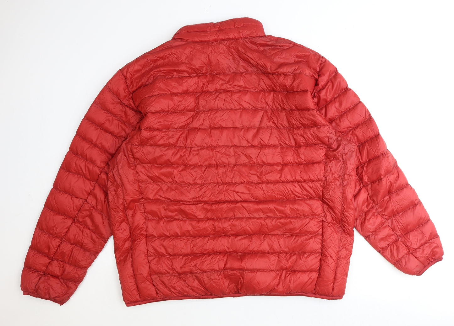 Uniqlo Mens Red Quilted Jacket Size 3XL Zip