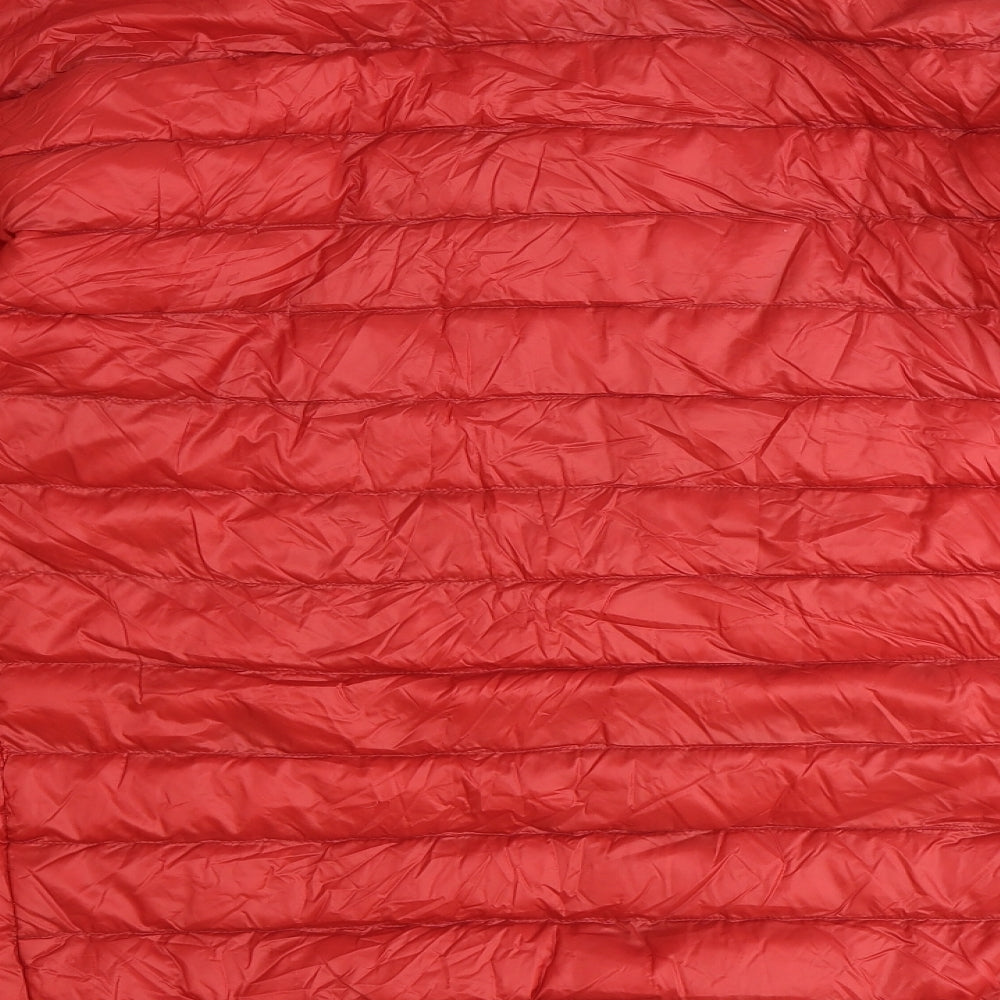 Uniqlo Mens Red Quilted Jacket Size 3XL Zip