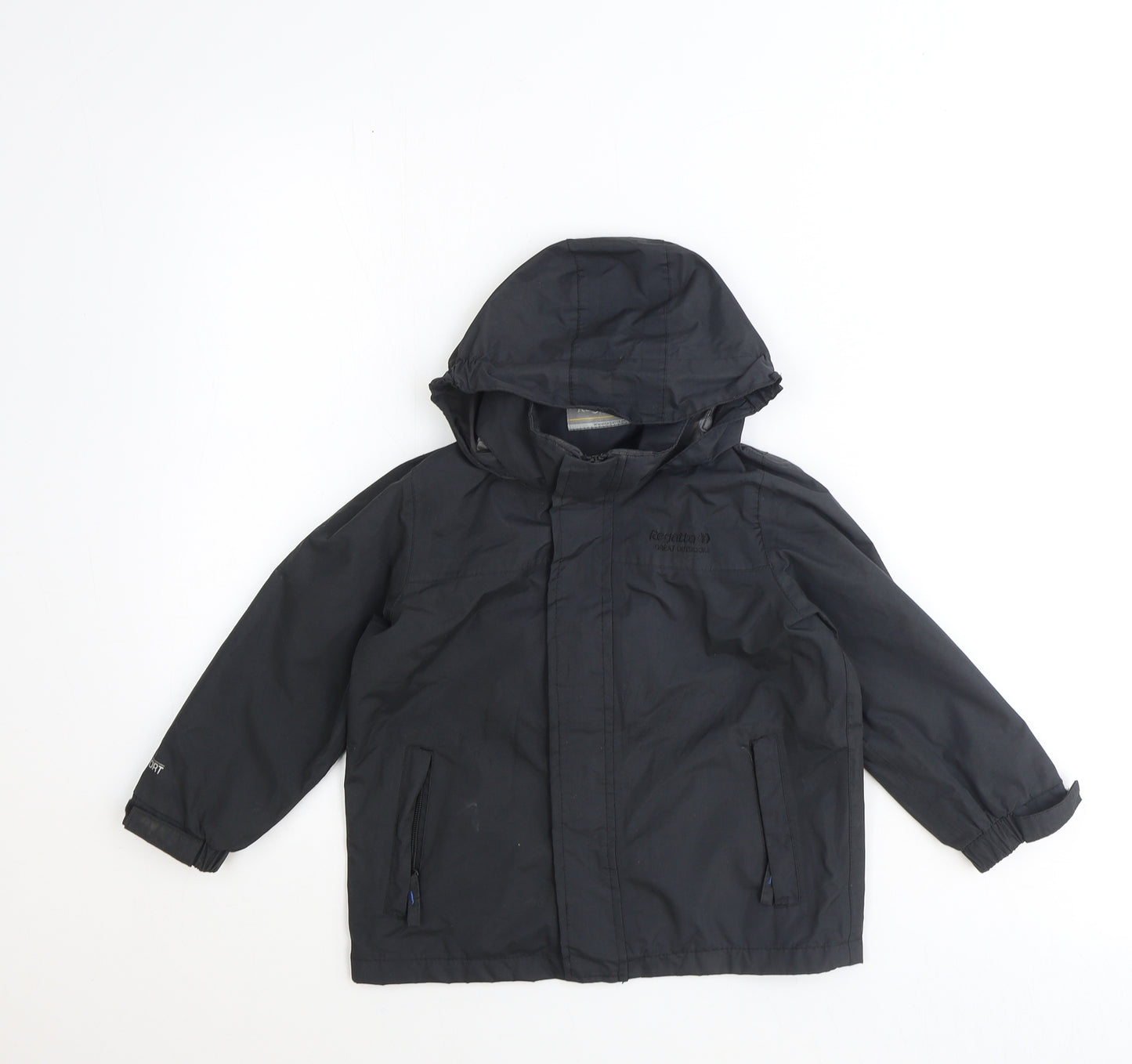 Regatta Boys Black Jacket Size 3-4 Years Zip