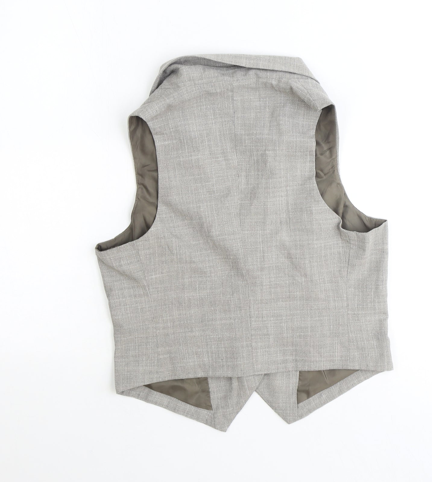 ASOS Womens Grey Polyester Jacket Suit Waistcoat Size 10