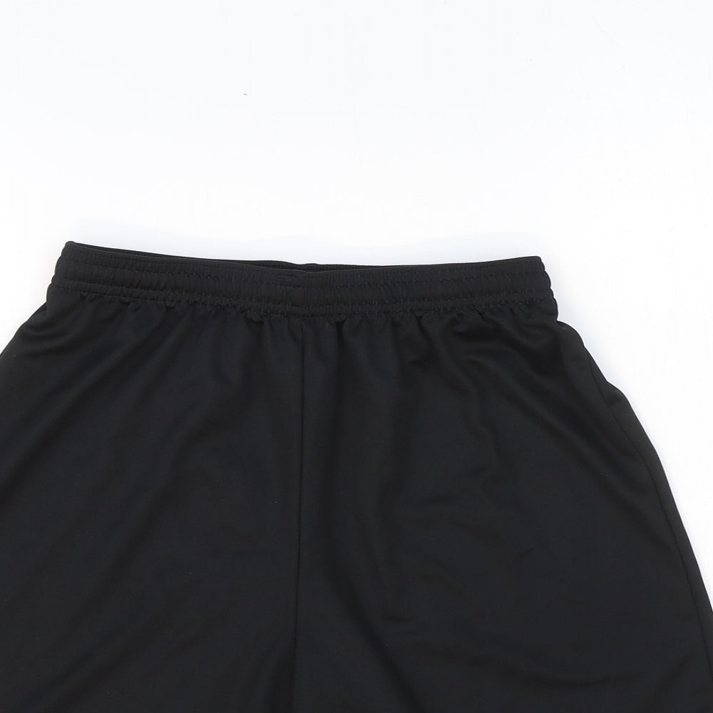 adidas Boys Black Polyester Sweat Shorts Size 13-14 Years Regular Tie