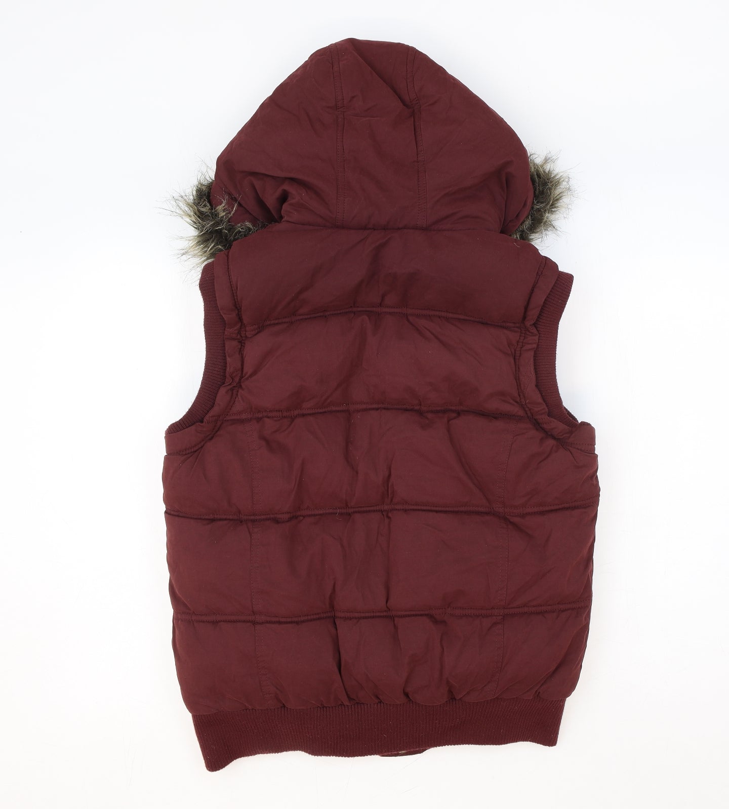 New Look Womens Red Gilet Jacket Size 14 Zip