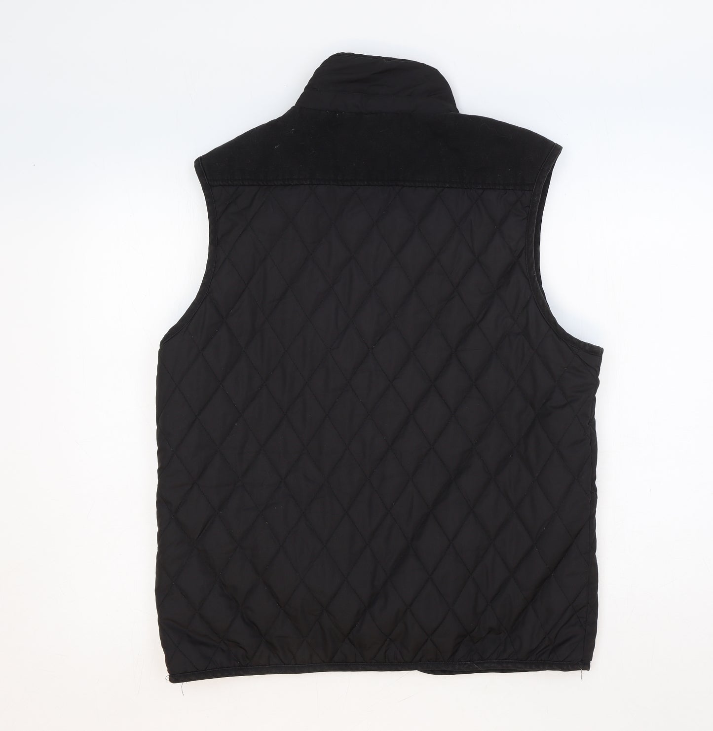 River Island Mens Black Gilet Jacket Size M Snap