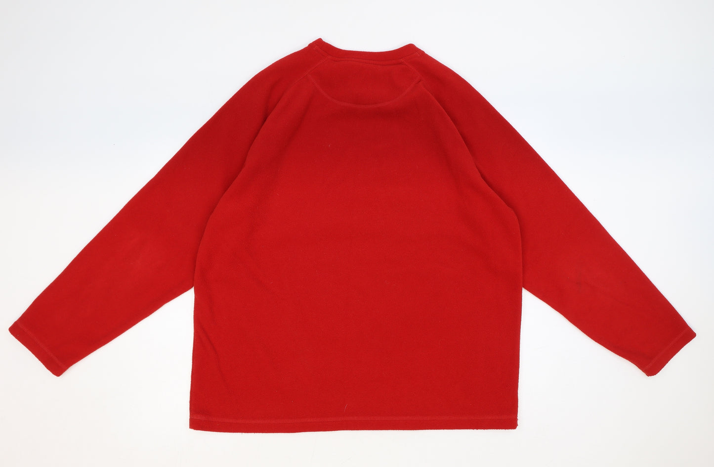 Marks and Spencer Mens Red Polyester Pullover Sweatshirt Size XL