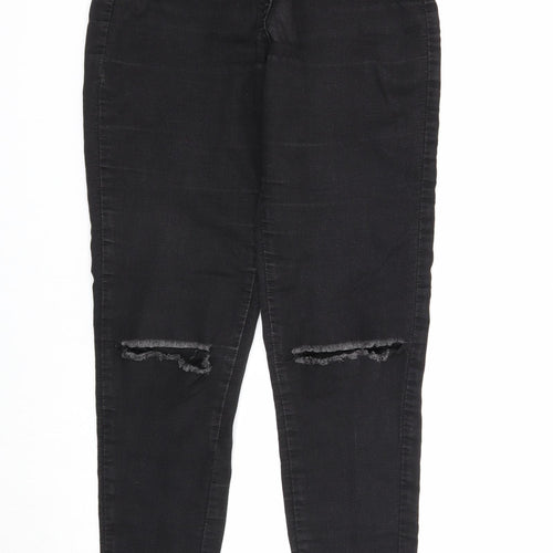 Parisian Womens Black Cotton Skinny Jeans Size 10 Regular Zip