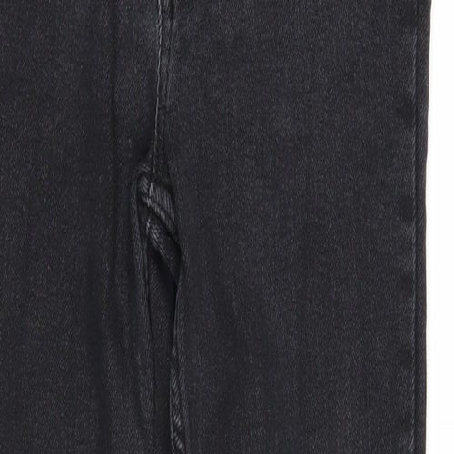 New Look Womens Black Cotton Skinny Jeans Size 10 Extra-Slim Zip