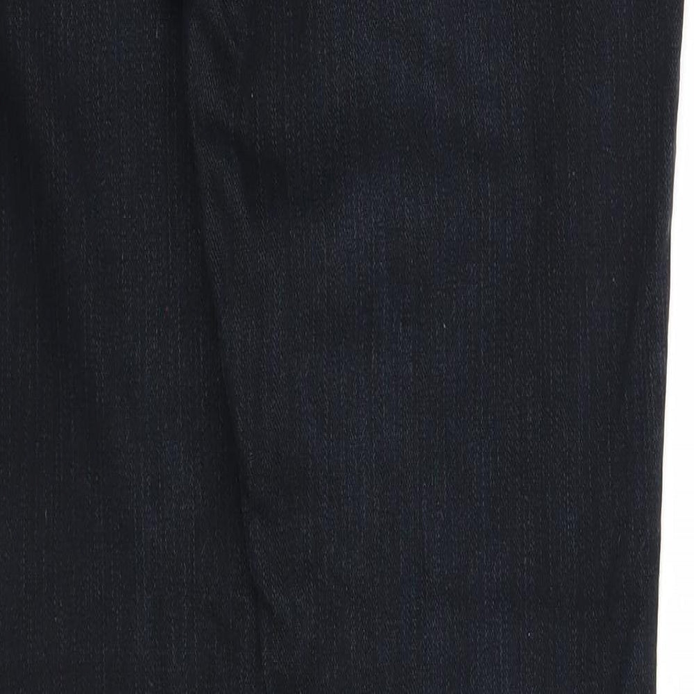 Red Herring Womens Blue Cotton Straight Jeans Size 12 Regular Zip