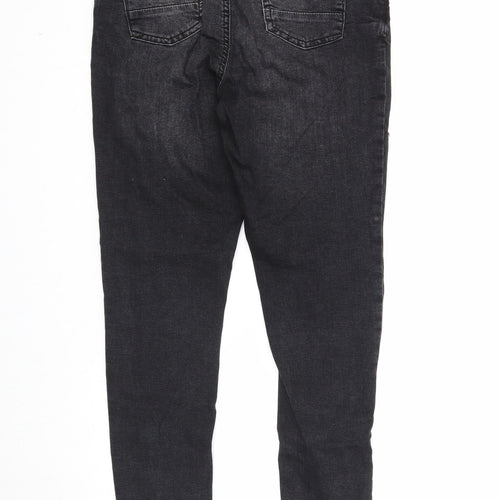 Denim & Co. Womens Black Cotton Skinny Jeans Size 10 Regular Zip