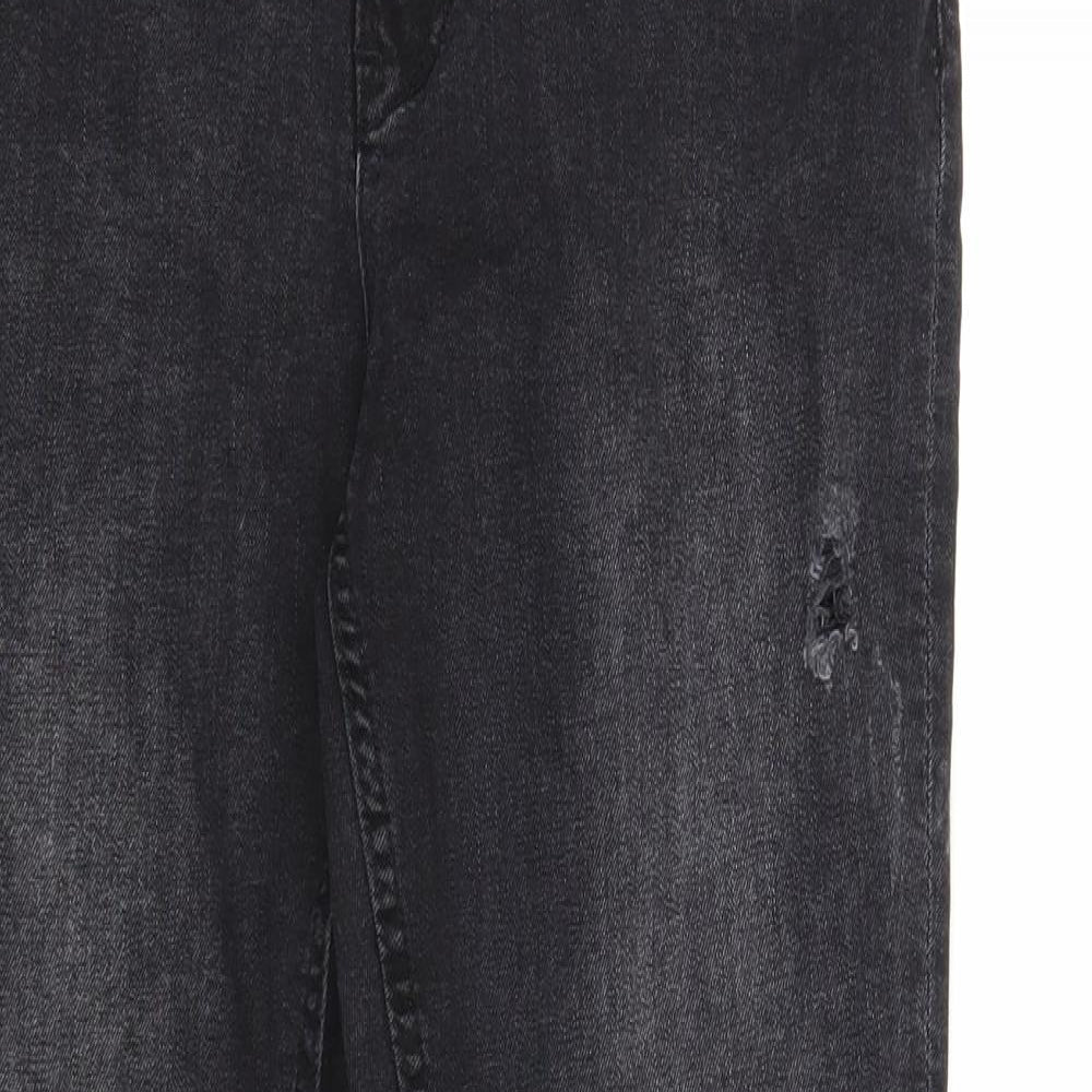 Denim & Co. Womens Black Cotton Skinny Jeans Size 10 Regular Zip