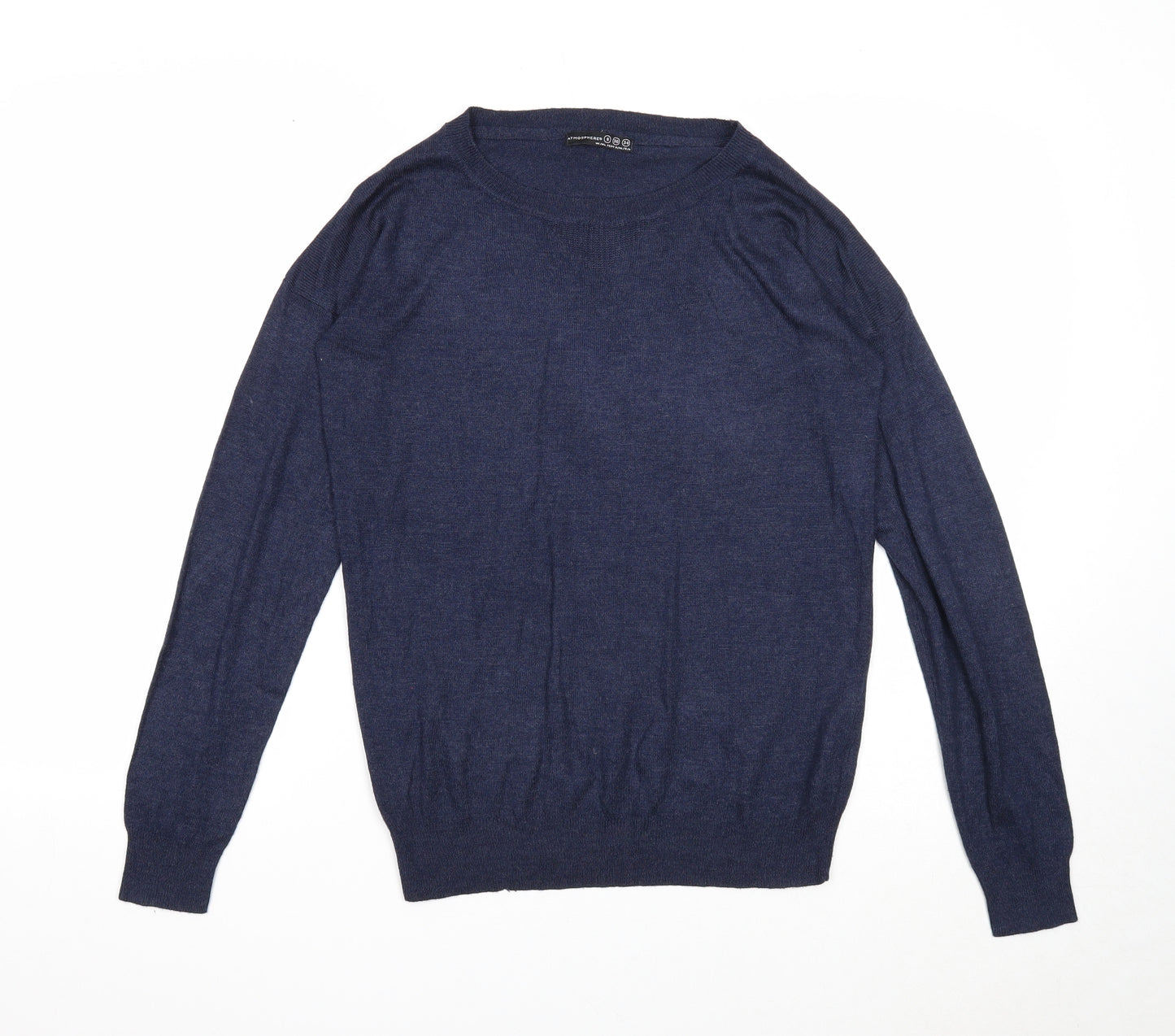 Atmosphere Womens Blue Boat Neck Viscose Pullover Jumper Size 8