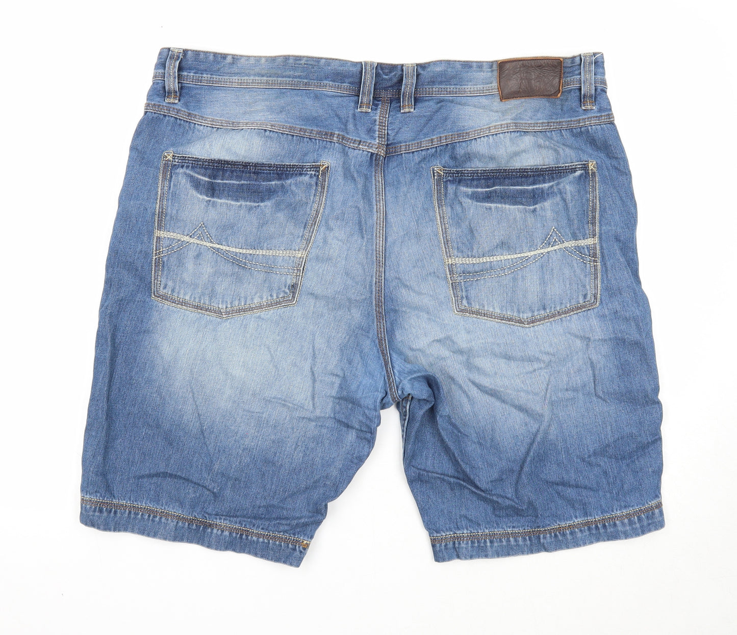 MANTARAY PRODUCTS Mens Blue Cotton Chino Shorts Size 40 in Regular Zip