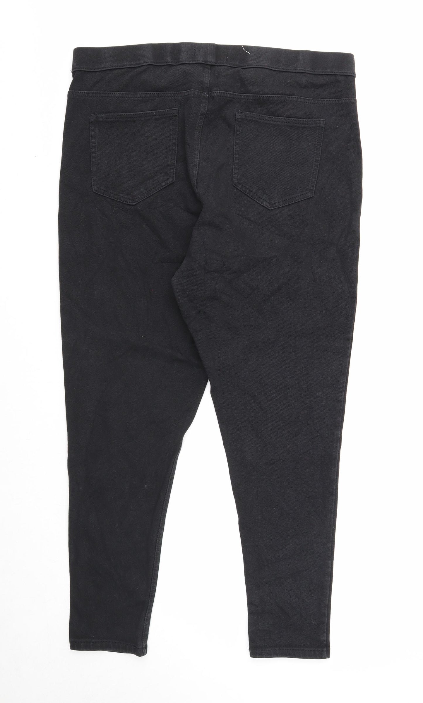 Marks and Spencer Womens Black Cotton Jegging Jeans Size 18 Regular