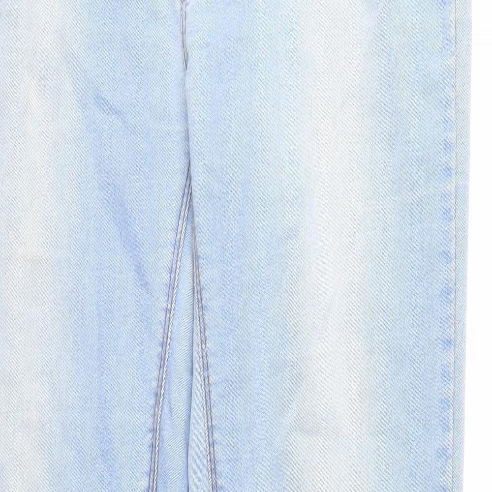 Denim & Co. Womens Blue Cotton Skinny Jeans Size 14 Regular Zip