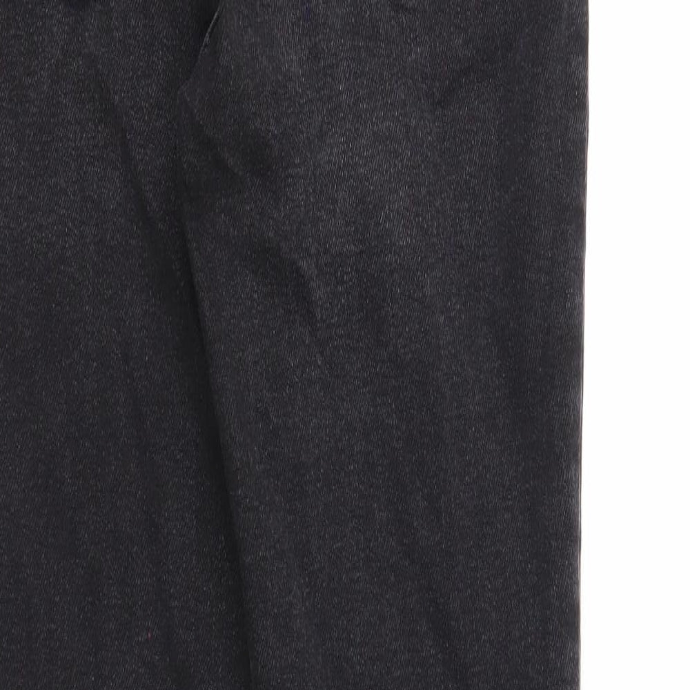 MNG Womens Black Cotton Skinny Jeans Size 10 Regular Zip