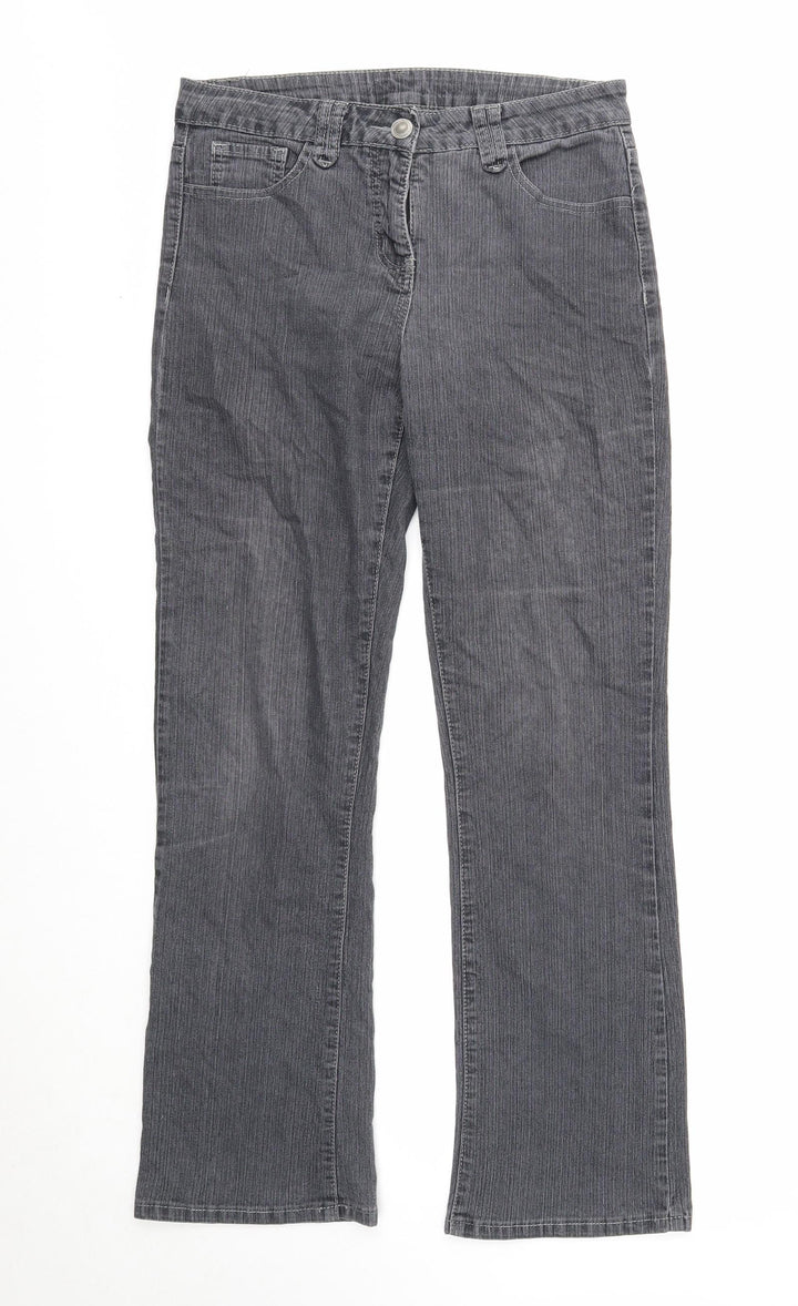 Millers Womens Black Cotton Straight Jeans Size 10 Regular Zip