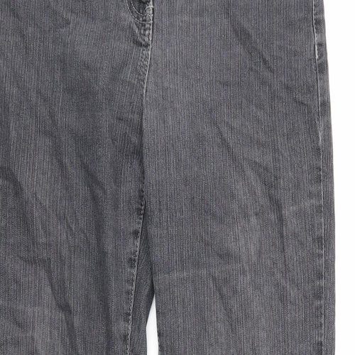 Millers Womens Black Cotton Straight Jeans Size 10 Regular Zip
