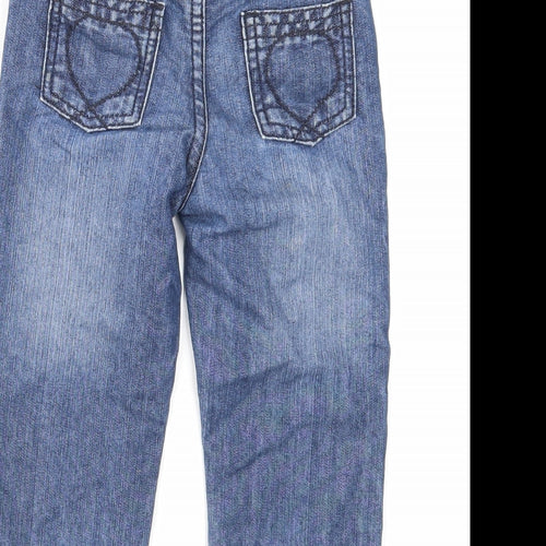 F&F Girls Blue Cotton Jogger Jeans Size 18-24 Months L50 cm