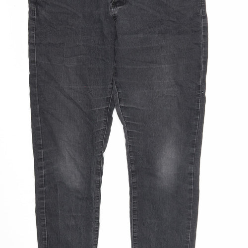 Originals Womens Black Cotton Skinny Jeans Size 14 Regular Zip