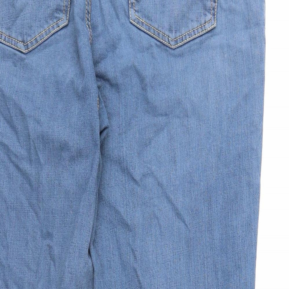 Boden Womens Blue Cotton Straight Jeans Size 16 Regular Zip