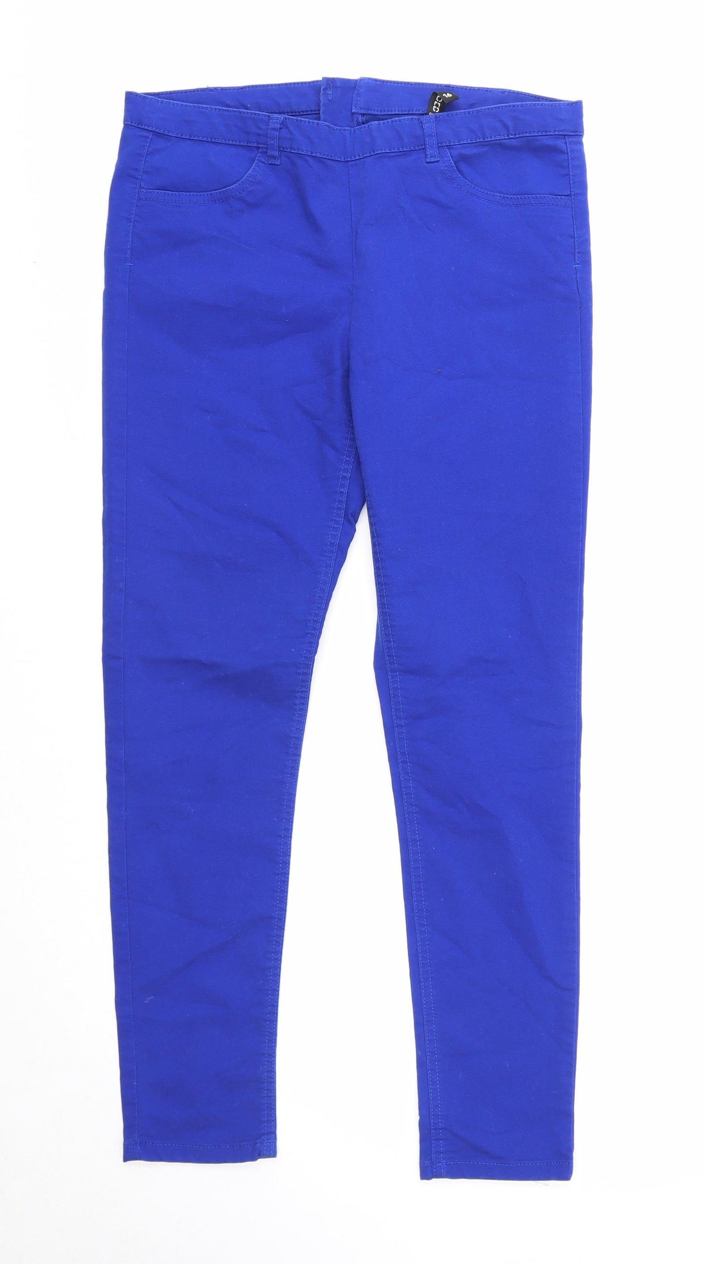 Divided Womens Blue Cotton Skinny Jeans Size 16 Regular Zip