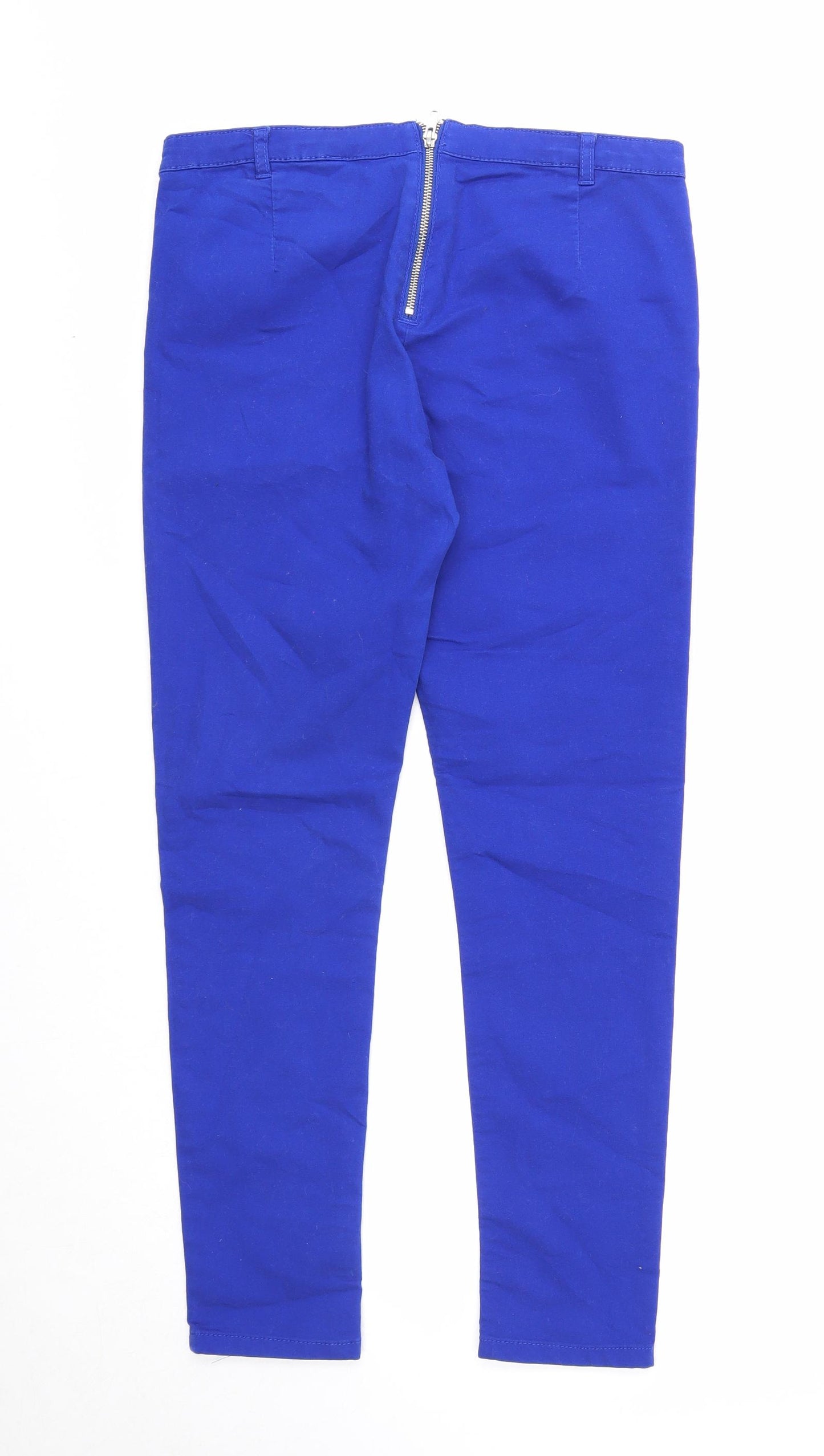 Divided Womens Blue Cotton Skinny Jeans Size 16 Regular Zip