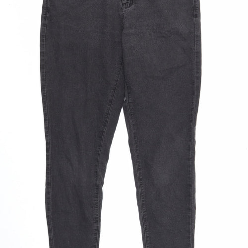 Denim & Co. Womens Black Cotton Skinny Jeans Size 10 Regular Zip