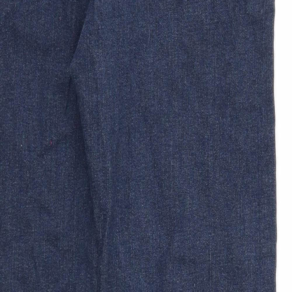 Dare 2B Mens Blue Herringbone Cotton Straight Jeans Size 32 in L30 in Regular Zip