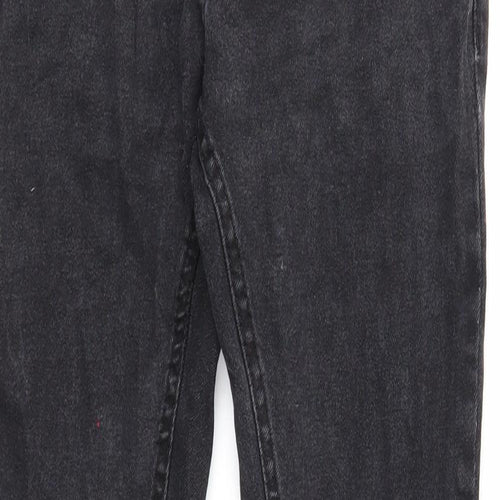 Brave Soul Mens Black Cotton Skinny Jeans Size 30 in L32 in Regular Zip