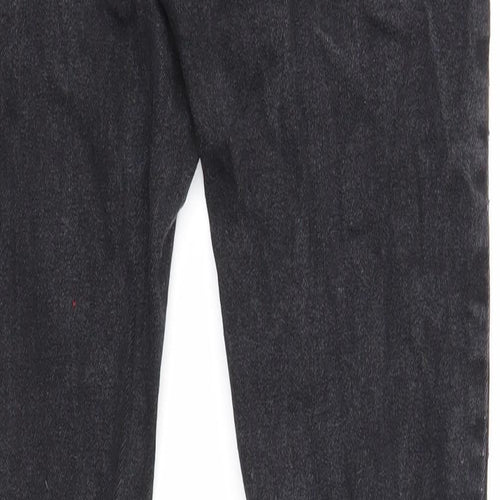Brave Soul Mens Black Cotton Skinny Jeans Size 30 in L32 in Regular Zip