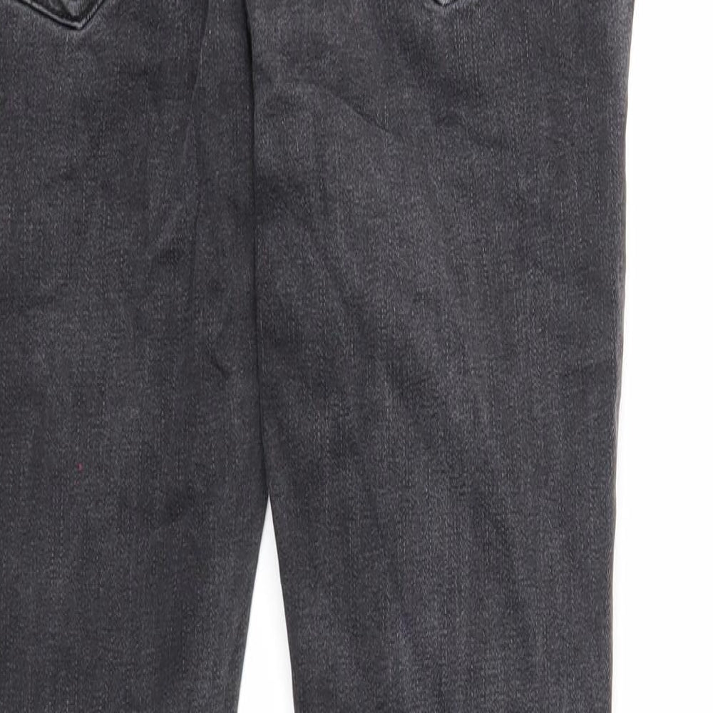 NEXT Womens Black Cotton Skinny Jeans Size 10 Regular Zip