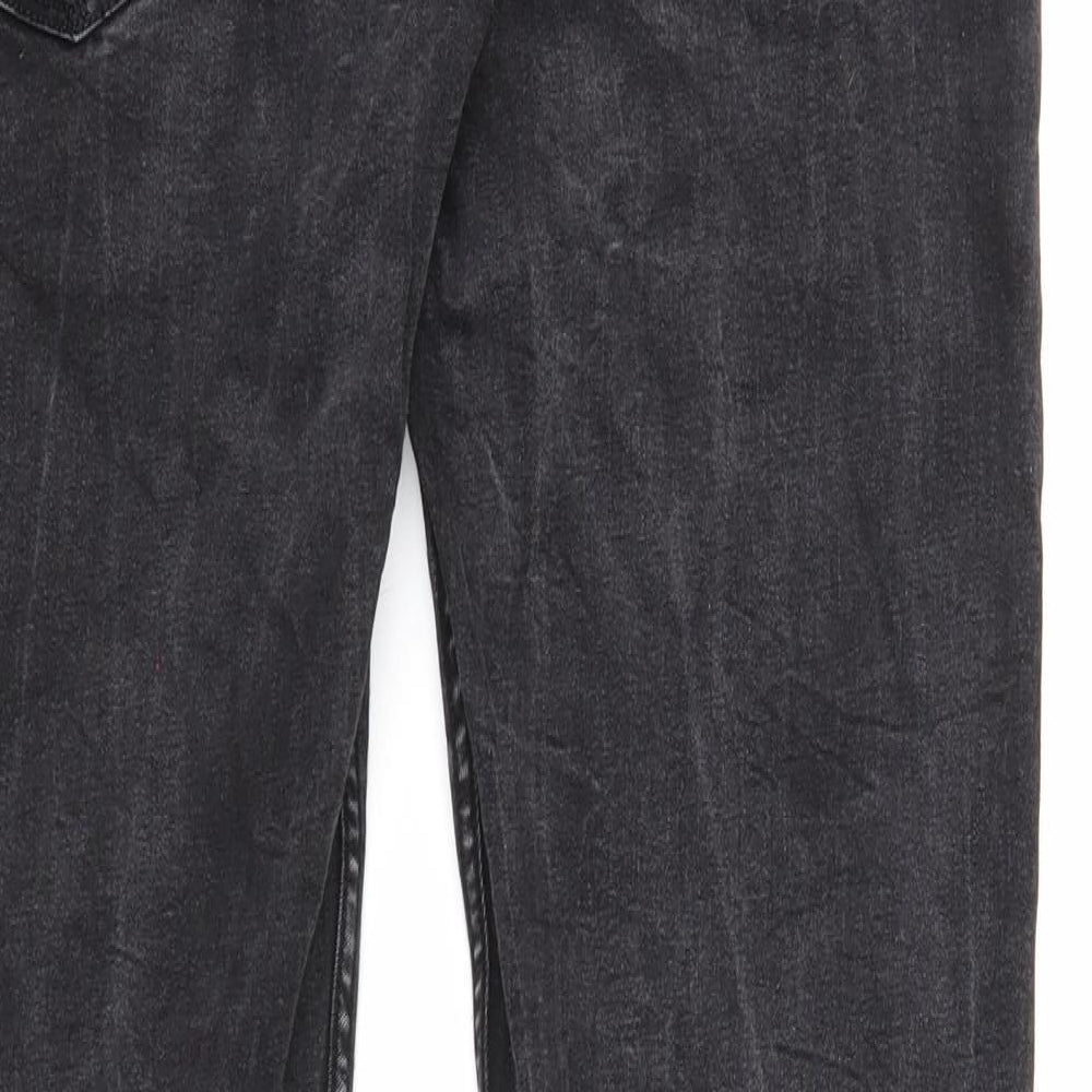 Replay Mens Black Cotton Straight Jeans Size 34 in L32 in Regular Button