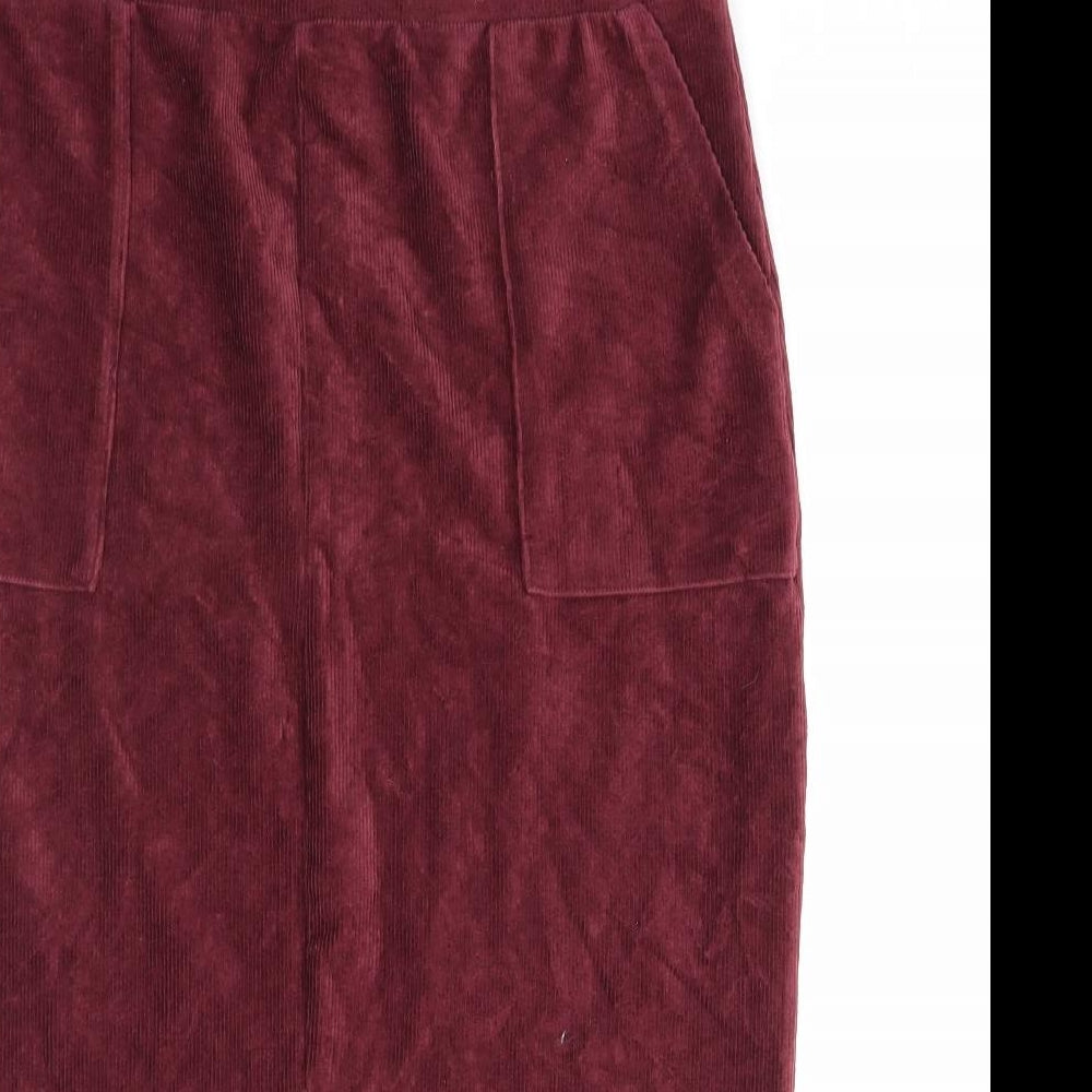 TU Womens Purple Cotton Straight & Pencil Skirt Size 12