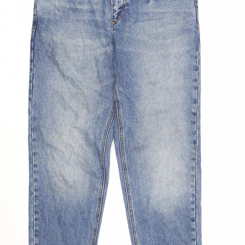 ASOS Mens Blue Cotton Straight Jeans Size 30 in L32 in Regular Zip