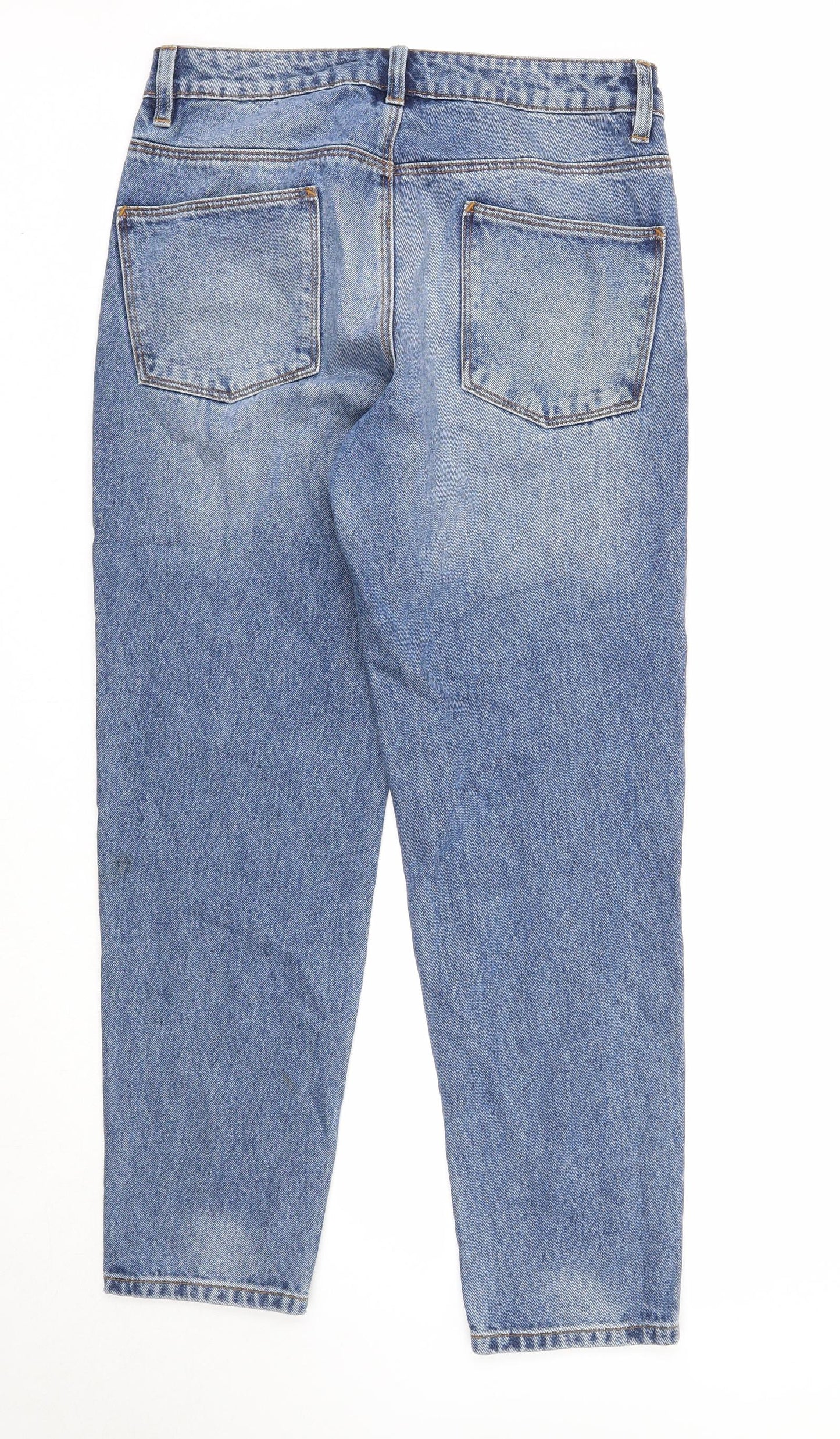 ASOS Mens Blue Cotton Straight Jeans Size 30 in L32 in Regular Zip