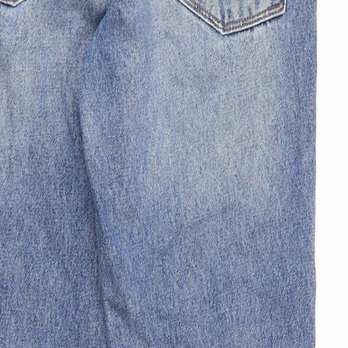 ASOS Mens Blue Cotton Straight Jeans Size 30 in L32 in Regular Zip