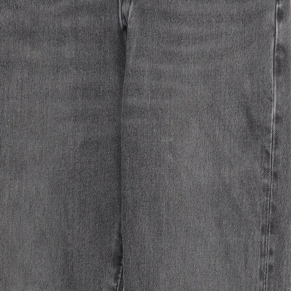 Levi's Mens Grey Cotton Straight Jeans Size 32 in L30 in Regular Zip