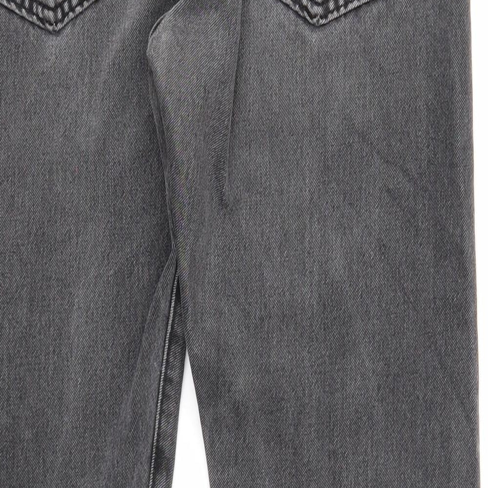 Levi's Mens Grey Cotton Straight Jeans Size 32 in L30 in Regular Zip