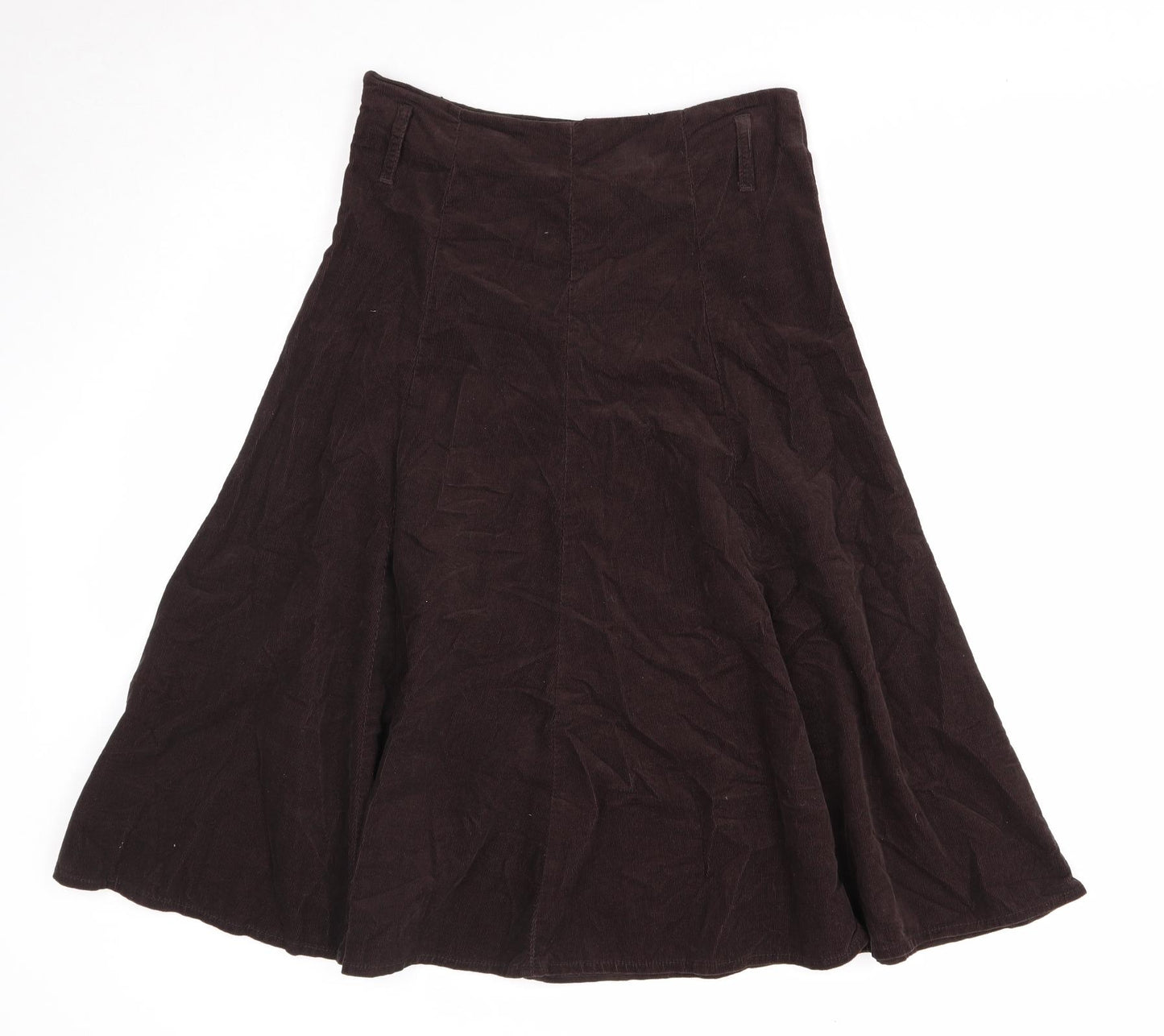 Papaya Womens Brown Cotton Swing Skirt Size 10 Zip