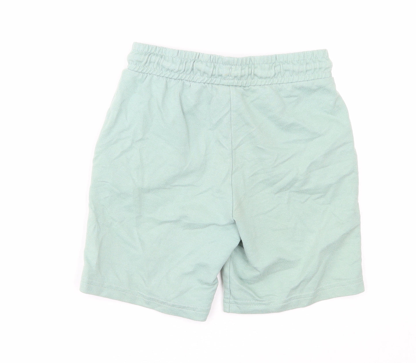 Jurassic Park Boys Green Cotton Sweat Shorts Size 6-7 Years Regular Drawstring