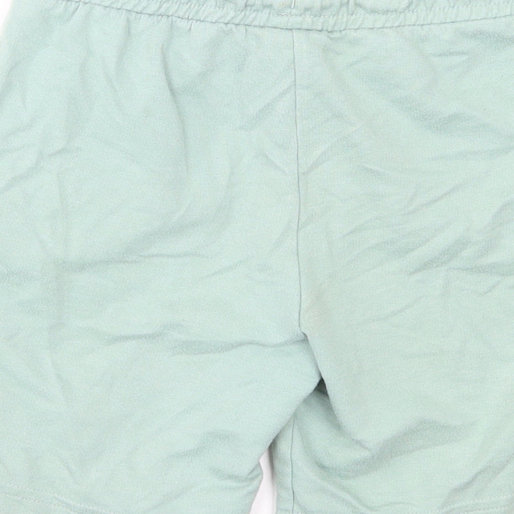 Jurassic Park Boys Green Cotton Sweat Shorts Size 6-7 Years Regular Drawstring