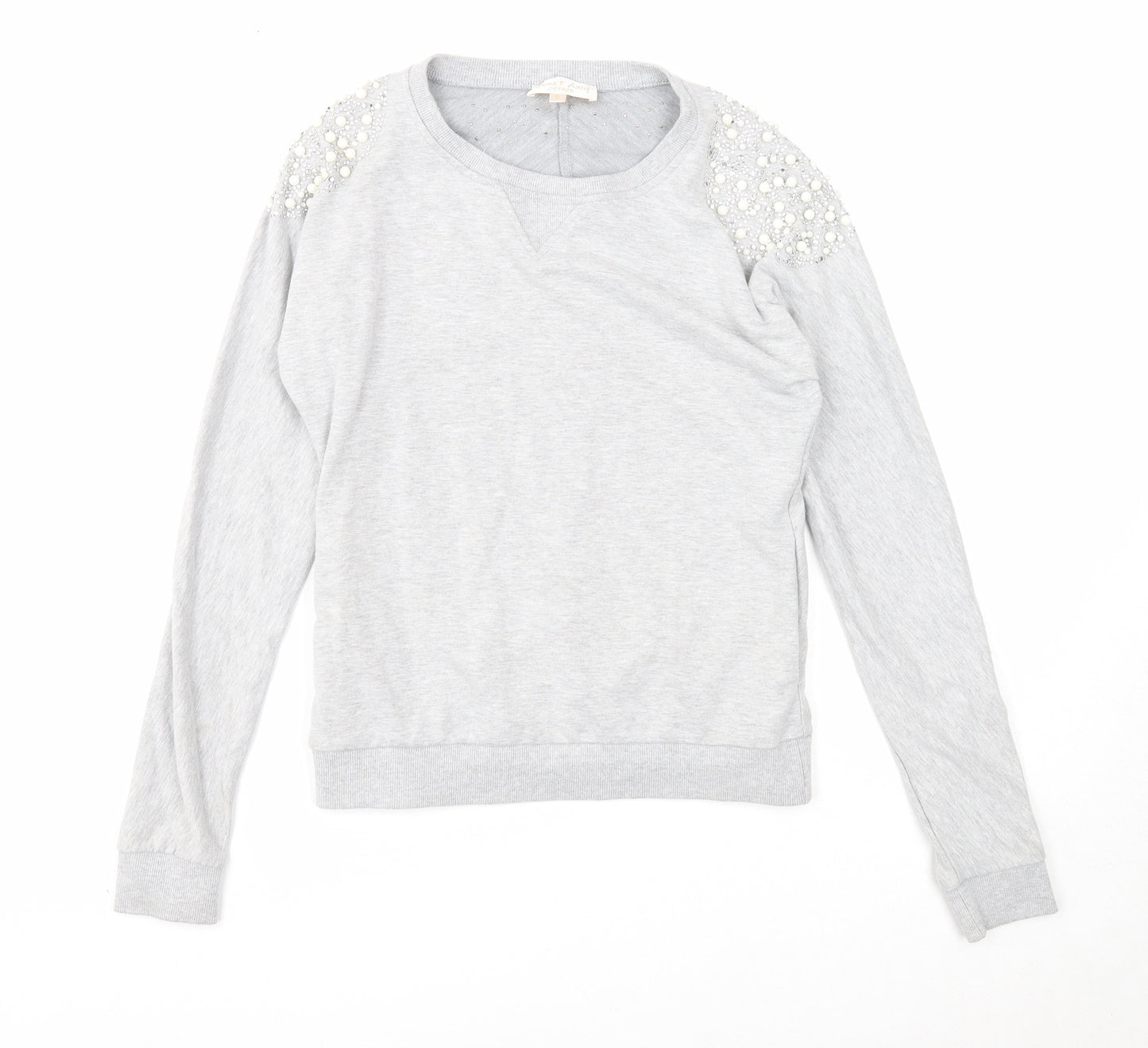 Emma & Ashley Womens Grey Cotton Pullover Sweatshirt Size S Pullover