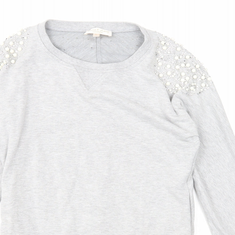 Emma & Ashley Womens Grey Cotton Pullover Sweatshirt Size S Pullover
